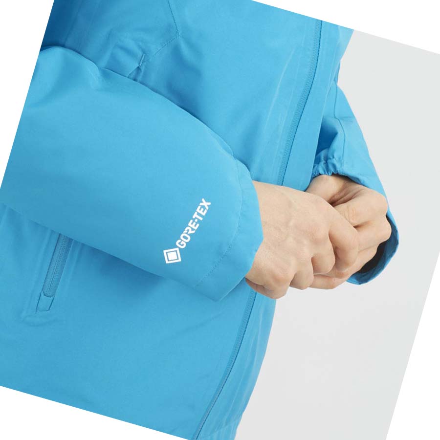 Chaquetas Salomon OUTLINE GORE-TEX WATERPROOF 2.5L Mujer Azules | MX 2489KOR